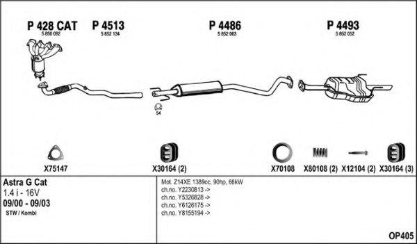 FENNO OP405 Exhaust System